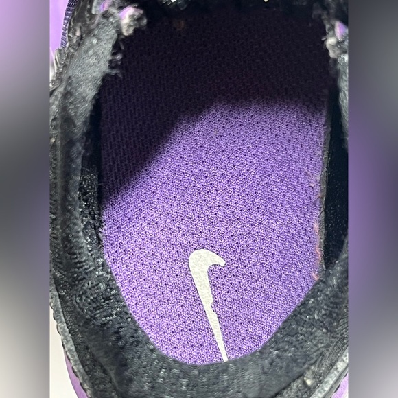 Nike Kids Velcro Black and Purple Shoes Baby Toddler Sneakers Size 6C - Picture 12 of 15